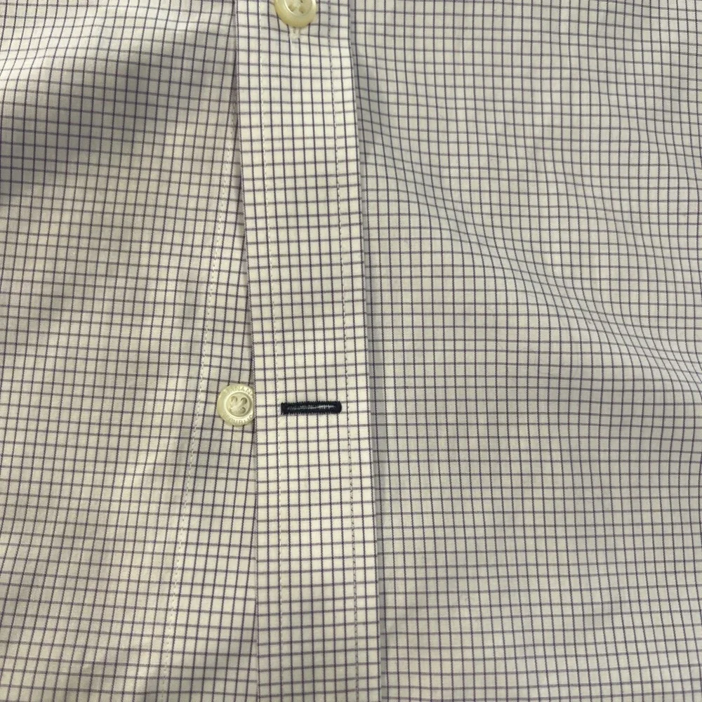 Banana Republic Mens Plum‎ Plaid Long Sleeve Button Up Size Xl  Beautiful 459